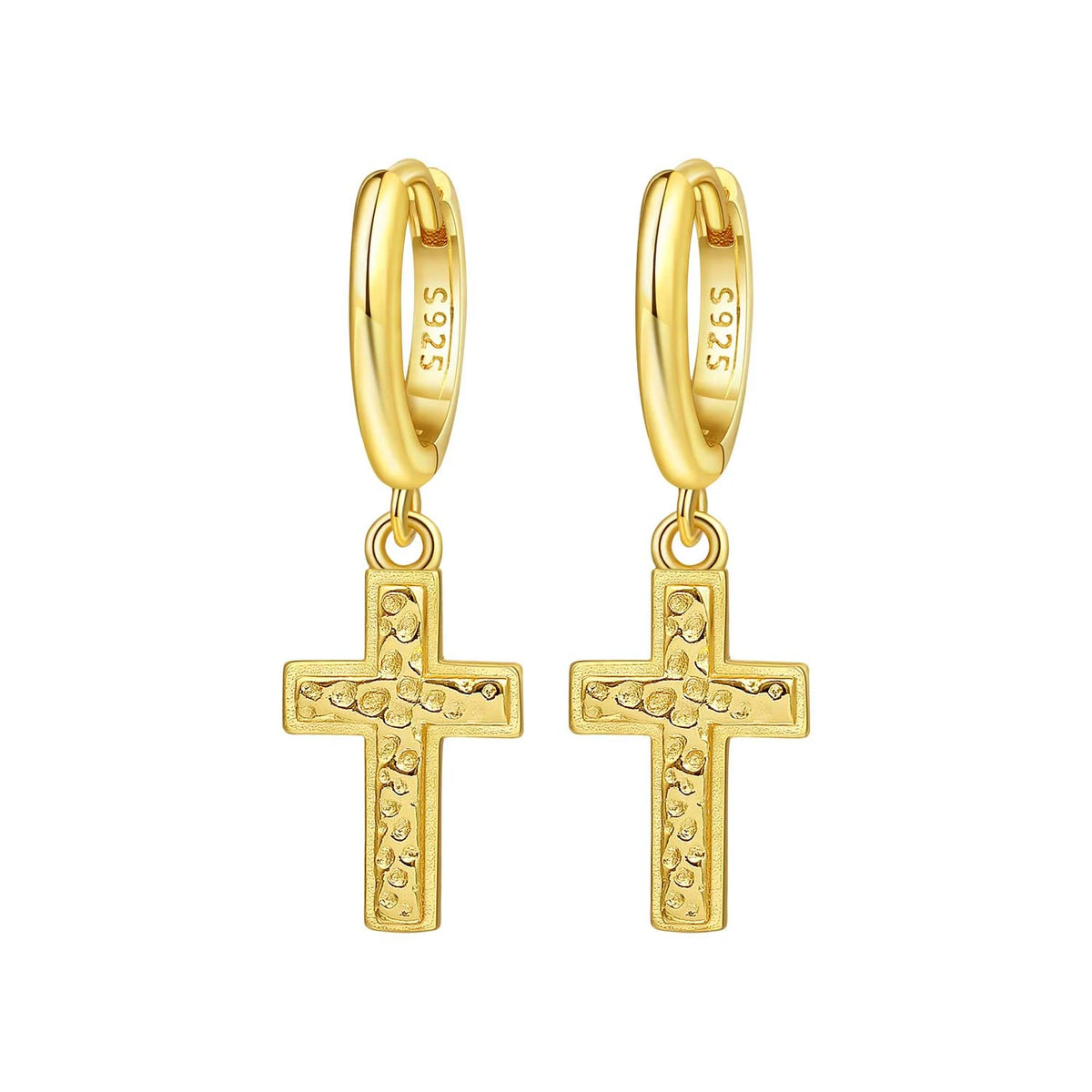 2026 925 sterling silver 18K gold-plated cherry blossom butterfly hoop earrings for women