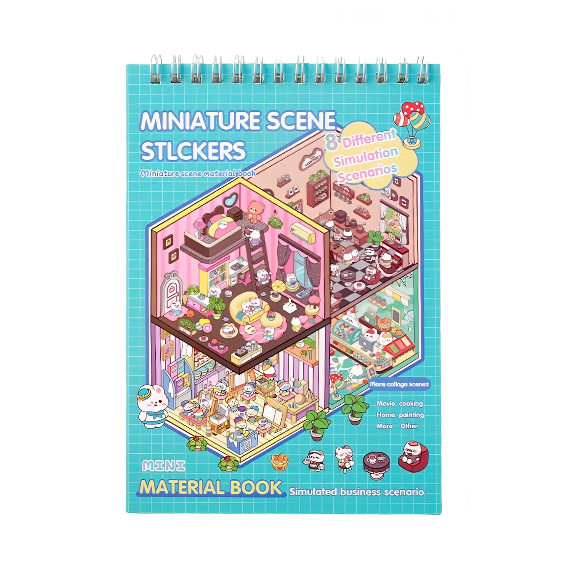 3D Scenes Stickers Book by HSF Marketplace for creative kids room decoration
