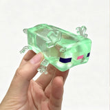Transparent Cube Axolotl Squishy Toy Maltose Jelly Salamander Fidget Squeeze Slow‑Rising Stress Relief Sensory Vent Toy