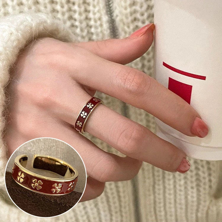 925 Sterling Silver Open Finger Ring Golden Enamel Donut Dazzling Geometric Punk For Women Jewelry Gift Dropship Wholesale