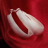 925 sterling silver hoop earrings for women, trendy elegant jewelry by HSF Marketplace