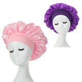 2-pack wide brim satin bonnets with elastic band for women, HSF Marketplace hair styling tools