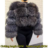 Women's luxury thick real raccoon fur coat in plus sizes, HSF Marketplace fashions a warm textured design