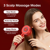 Upgrated Electric Head Massage Vibration Comb Red Light 3 Mode Hair Growth Care Massage Scalp Brush Anti Hair Loss Liquid Oil Applicator