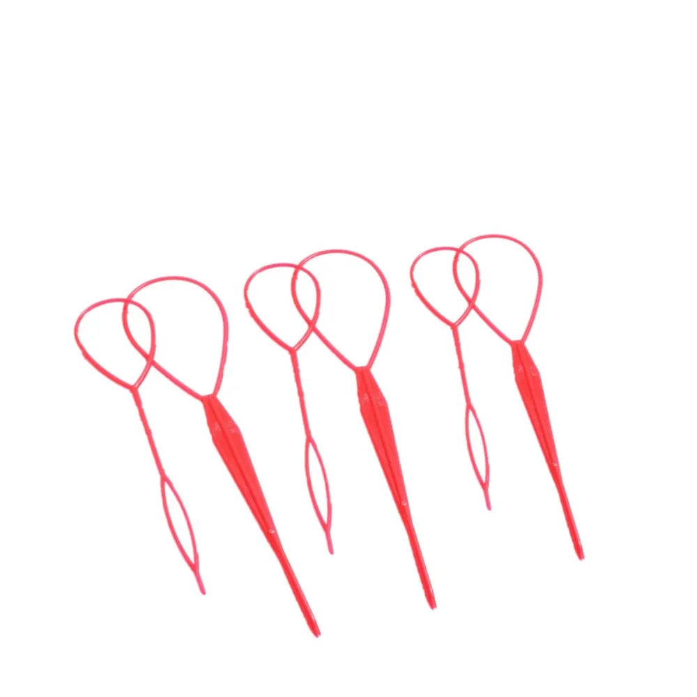 Plastic magic pull hair pin clip from HSF Marketplace, used for creating braids and ponytails in hair styling.