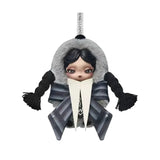 POPMART Skullpanda x My Melody Kuromi plush doll pendant with floral design, blind box collectible keychain