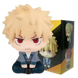Anime Nendoroid collectible figures featuring Bakugou Katsuki, Midoriya Izuku, Todoroki Shoto and Toga Himiko