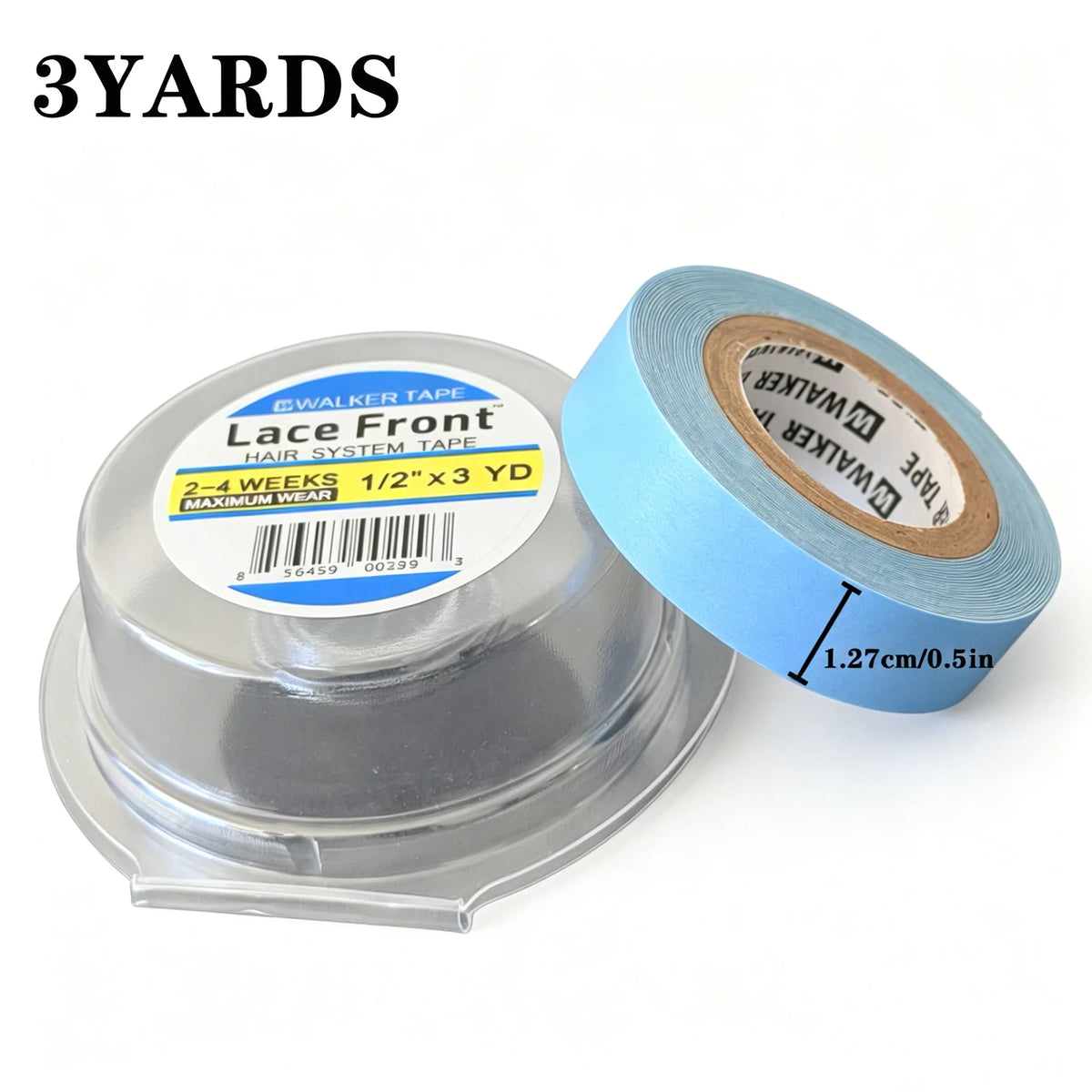 Blue lace front wig tape, double-sided adhesive for hair systems by HSF Marketplace