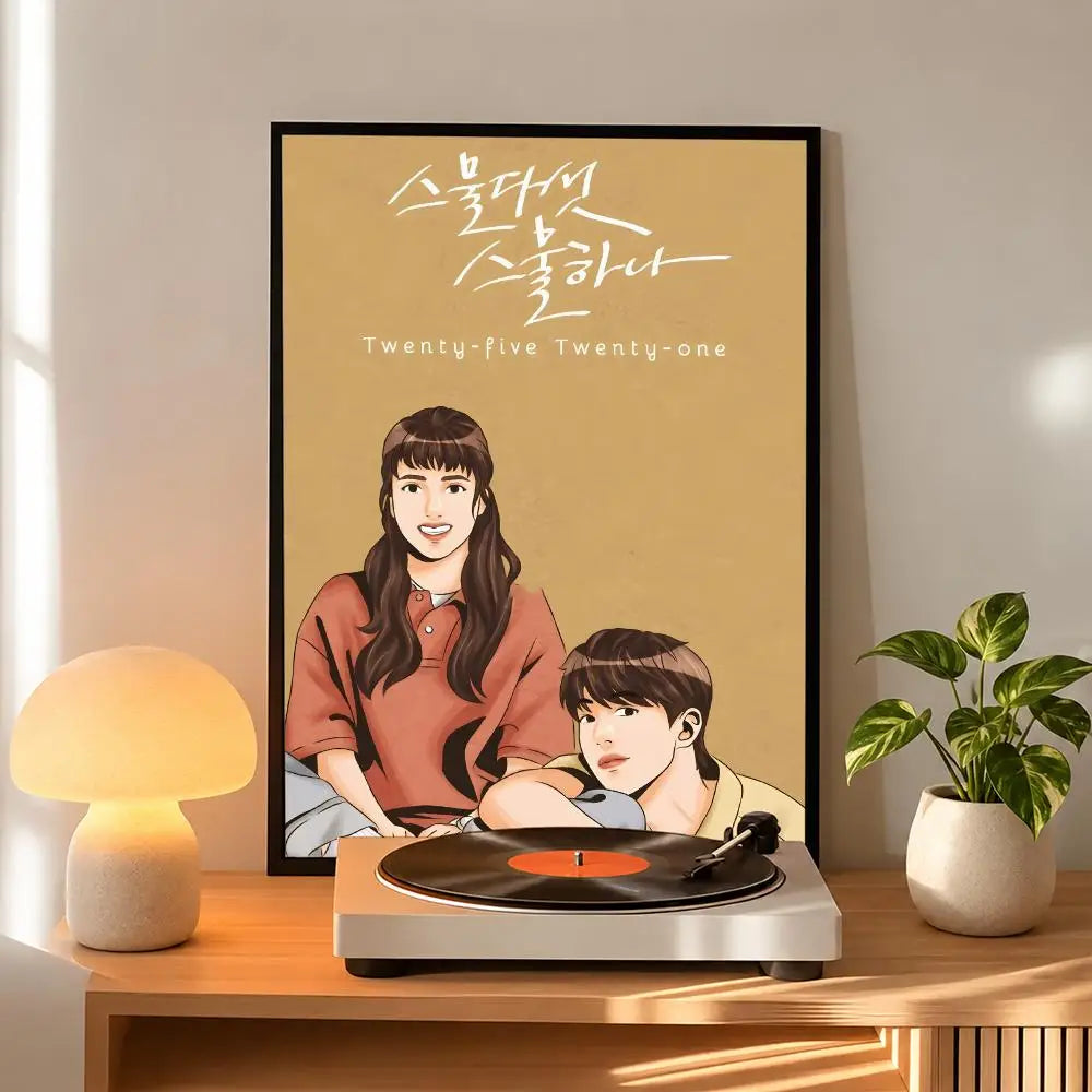 Korean romance drama series art poster for home decor, K-culture merch by HSF Marketplace