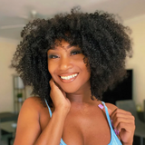 Curly bob human hair wig by HSF Marketplace with natural-looking curls and a stylish short cut