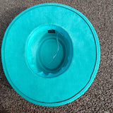 Wide brim vegan suede fedora hat for men and women in a classic structured design