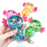 Glitter Maltose Axolotl Squishy Squeeze Toy Cute Fun Anxiety Relief Salamander Slow-rebound Stress Balls Fidgets Toys