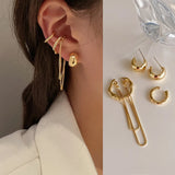 Luxury crystal tassel clip earrings for women by HSF Marketplace, featuring a sparkling design