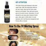 100ML Lace Wig Melting And Holding Spray Strong Natural Finish Wig Adhesive Glue for Lace Front Melt Super Hold Hair Spray