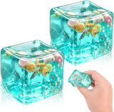 Ice Cube Stress Ball Soft Squeeze Marine Shell Squishy Sensory Toy Slow Rising for Adults Anxiety Relief