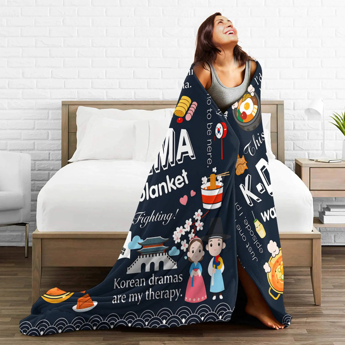K-drama inspired plush blanket by HSF Marketplace, soft cozy design for comfort and style