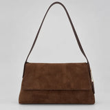 Vintage faux suede shoulder bag for women in a luxury-quality design by HSF Marketplace