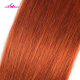 5x5 Closure With Human Hair Bundles Ali Coco Orange Ginger Bundles With Closure Brazilian Human Hair Bundles With Closure Remy