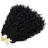 Goddess Box Braids Crochet Hair With Curly Ends 10 Inch Bohomian Box Braids Crochet Braids Synthetic Braiding Hair Extensions
