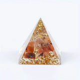 1set(7pcs) Orgonite Pyramid Natural Mixed Crystal Chips Chakra Healing Stone Desk Decor Meditation Ornament Home Decoration