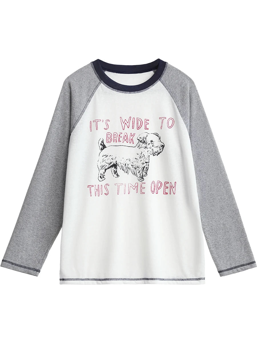VENC women's casual O-neck T-shirt with letter print, K-Culture merch apparel