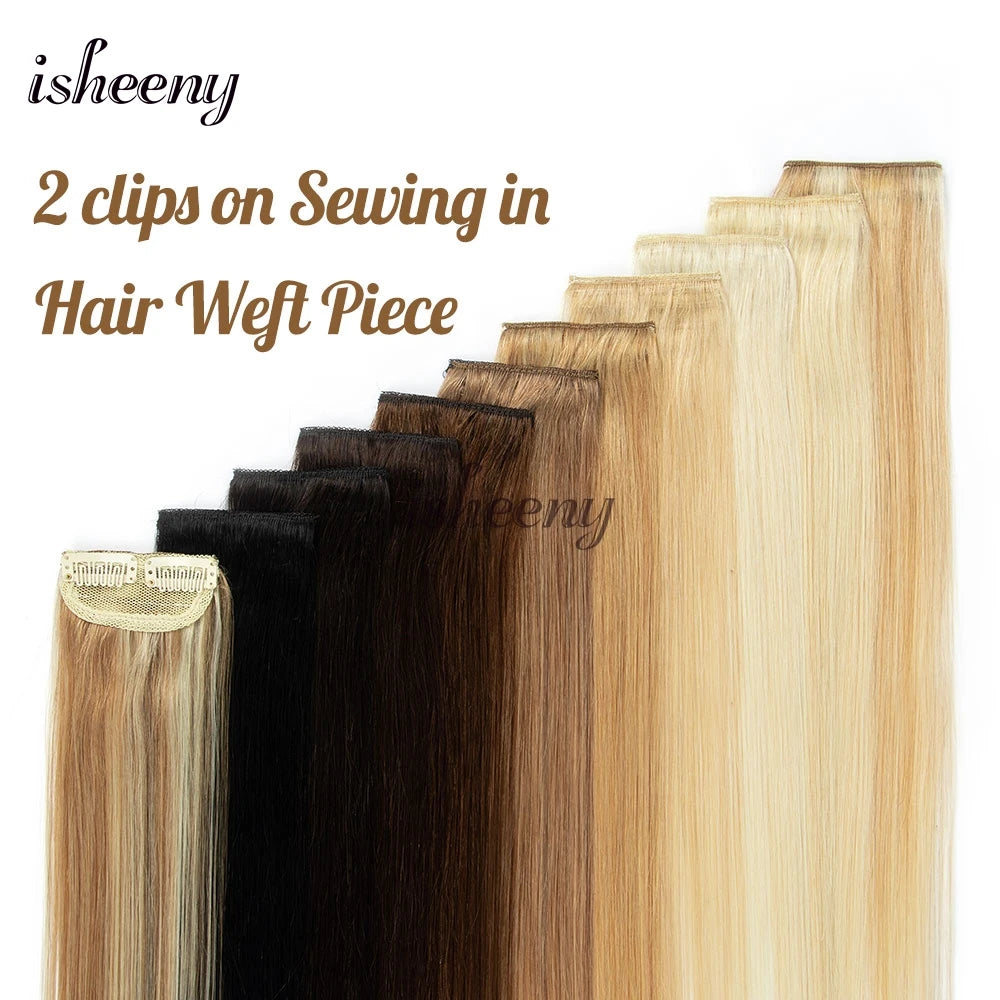 Invisible clip-in real human hair extensions, 5-piece pack with mini clips, Remy hair for women 12–18 inch