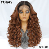 Latisha Lace Frontal Wigs 13x6 Synthetic High Temperature Fiber HD Lace Frontal Wigs 24 Inch Loose Curls Lace Wig For Afro Wome