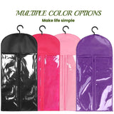 1Set/2sets Wig Storage Bag With Hanger Hair Bags With Plastic Hanger For Virgin Hair Wig Organizer Hangers For Multiple Wigs
