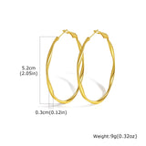 Stainless steel twist circle hoop earrings for women by HSF Marketplace