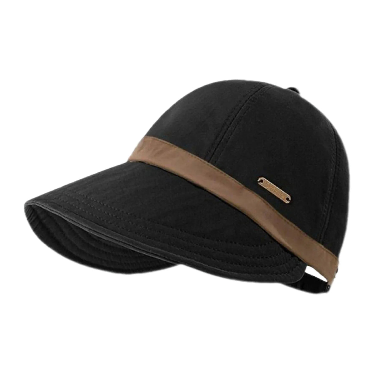 Women's HSF Marketplace summer sunhat with large brim, adjustable visor cap for beach travel and UV protection