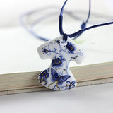 Women's ceramic fashion necklace with pendant, stylish jewelry by HSF Marketplace, perfect for women and ladies.