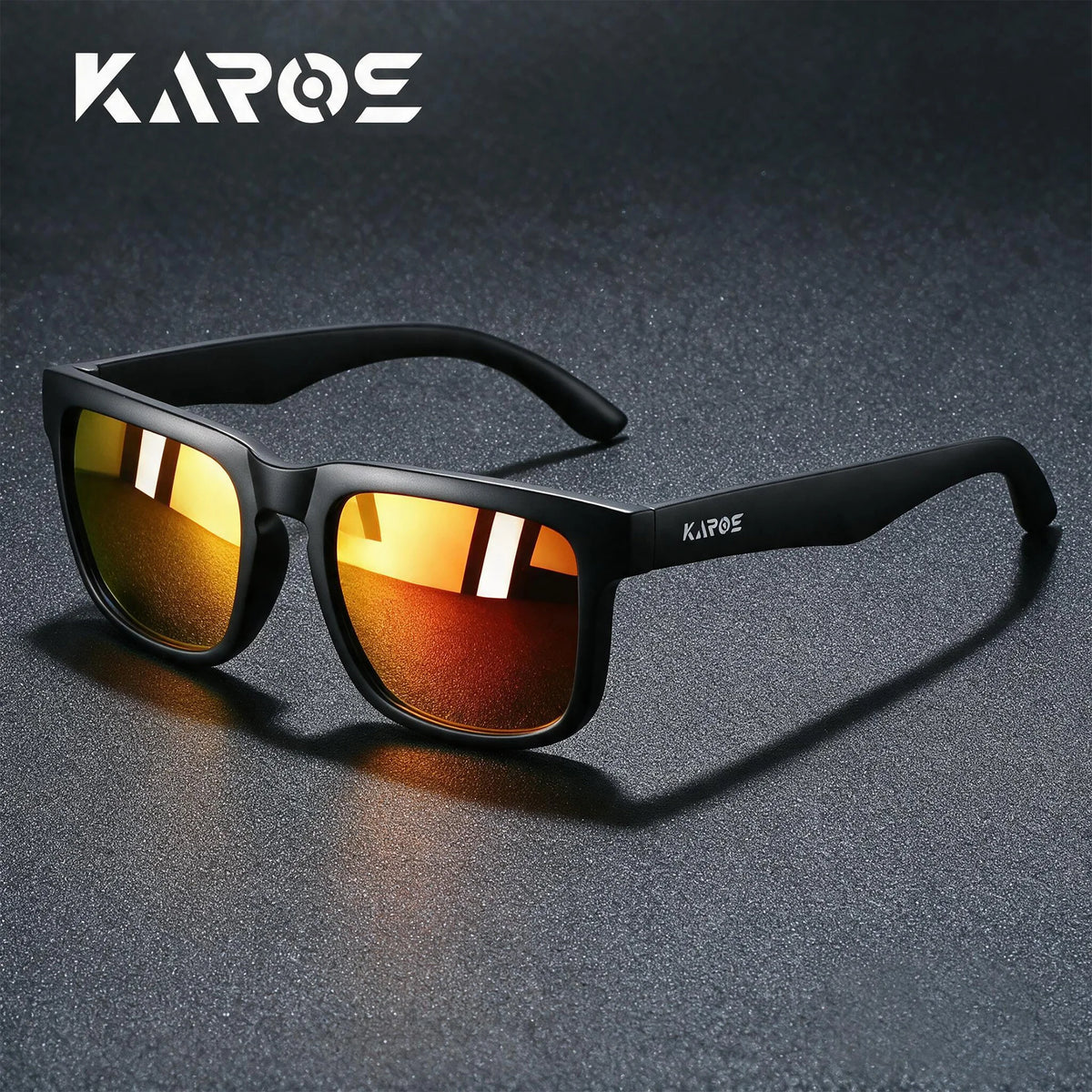 KAROS luxury square vintage polarized cycling sunglasses for men and women, UV400 protection, fashionable travel and driving eyewear
