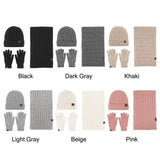 Warm 3-in-1 beanie hat, scarf and gloves set for winter comfort by HSF Marketplace