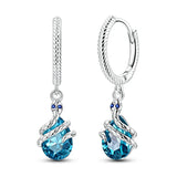 Hypoallergenic CZ zircon hoop earrings in 925 sterling silver by HSF Marketplace