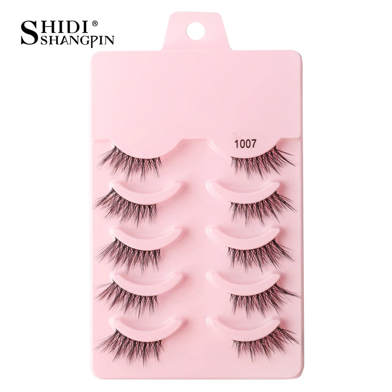 Half Eyelashes False Lashes 10-5 Pairs Cat Eye Eyelashes Eyelash Extension 3D Mink Half Lash Natural Makeup Faux Cils Maquiagem