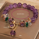 A Classic Amethyst Bead Bracelet with Natural Amethyst Bead Design and Natural Stone Healing Bracelet as a Beautiful Symbolic