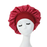 Two-pack wide brim satin bonnets with elastic bands for women by HSF Marketplace
