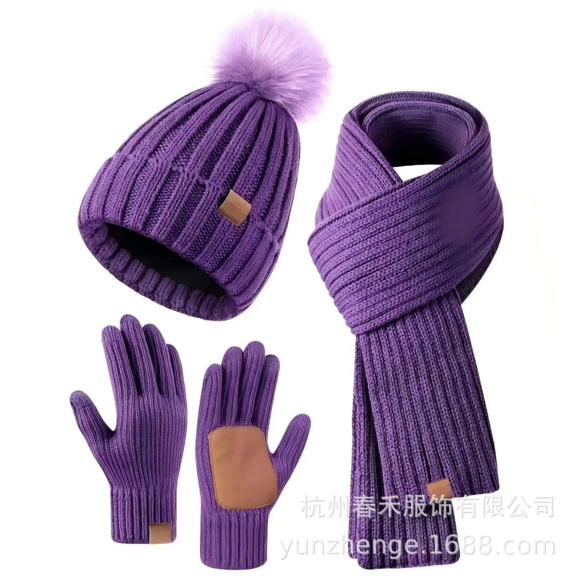 Women's warm winter touchscreen gloves, hat and scarf set from HSF Marketplace