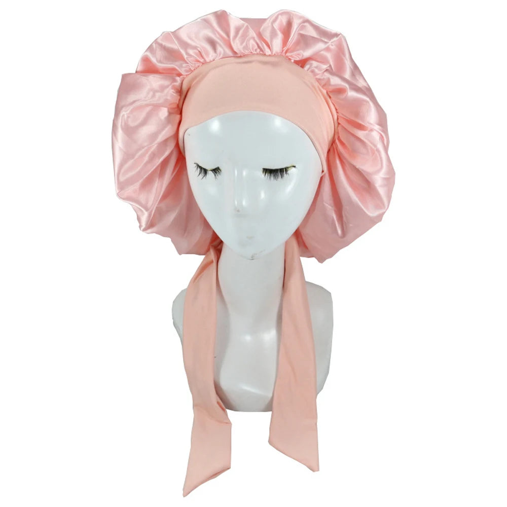 Satin sleep cap for hair care, soft stylish nightwear by HSF Marketplace