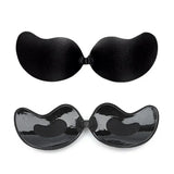 Invisible strapless adhesive stick bra, seamless silicone push-up lingerie with nipple covers, 1 or 2 pieces