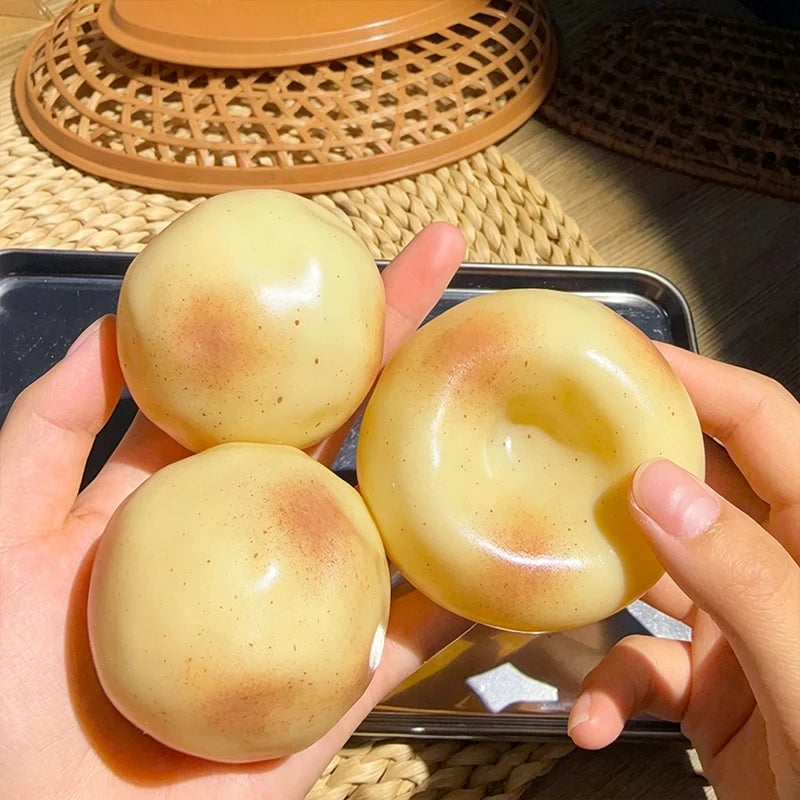 Soft squishy potato stress ball by HSF Marketplace, with a smooth, rebound-free plastic feel, ideal for sensory and anti-stress relaxation.