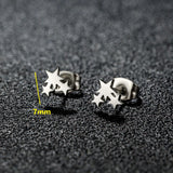 Fashion Stainless Steel Earrings Small Cute Triple Star Stud Earrings Punk Piercing Earing Women's Starry Minimalist Jewelry