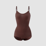 Women's seamless shapewear bodysuit with butt lifter, open crotch, high elasticity, and smooth finish
