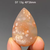 Pure Natural Madagascar Cherry Blossom Agate Water Drop Pendant Drilled Hole Healing Energy Crystal Home Decor DIY Jewelry Gift