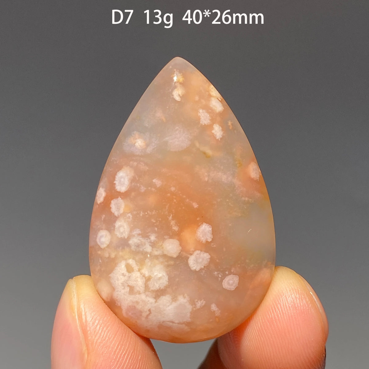 Pure Natural Madagascar Cherry Blossom Agate Water Drop Pendant Drilled Hole Healing Energy Crystal Home Decor DIY Jewelry Gift