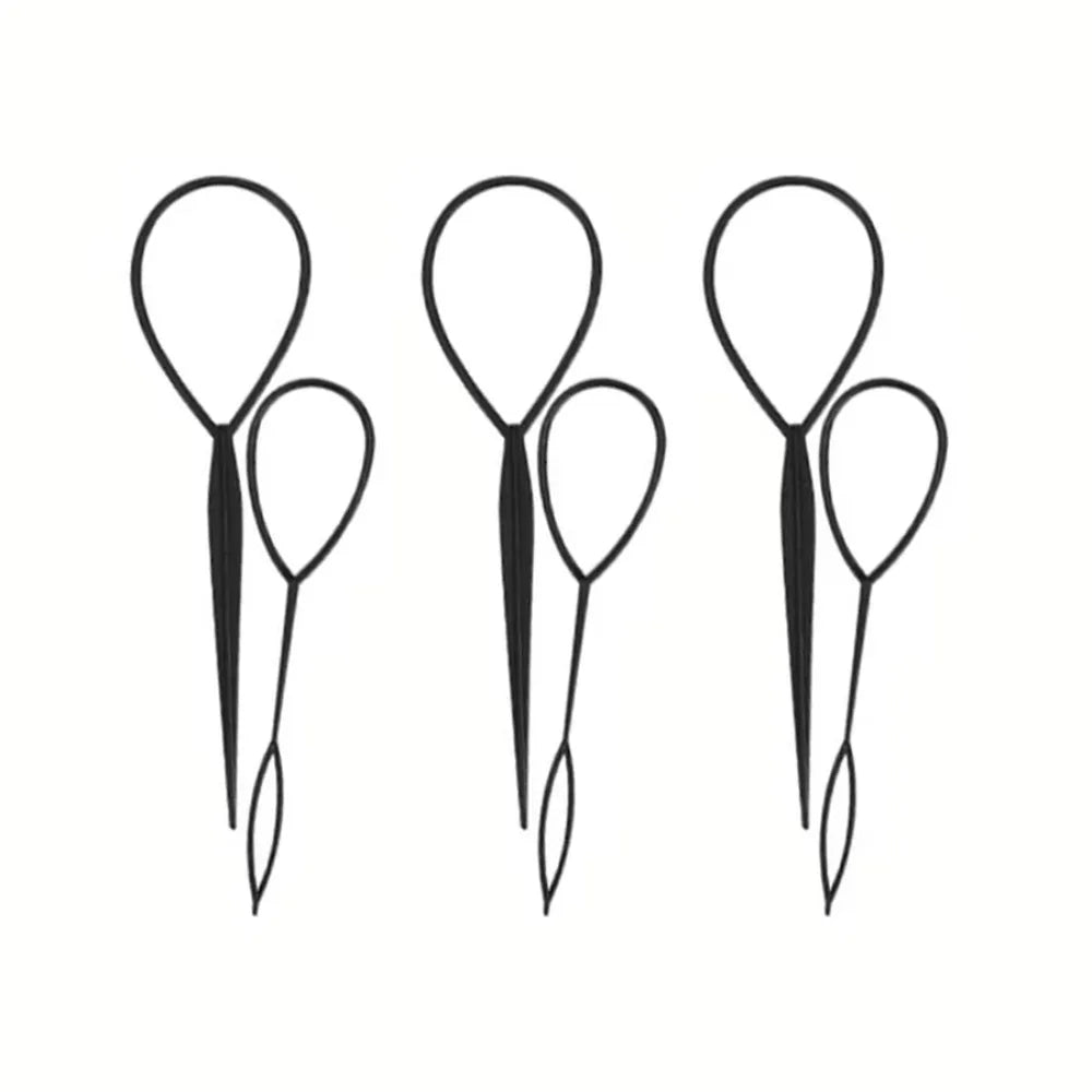 Plastic magic pull hair pin clip from HSF Marketplace for hair braids and ponytails, ideal for DIY hair styling and salon use.