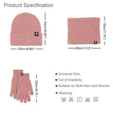 Unisex winter warm hat, gloves and scarf set in soft cashmere knit by HSF Marketplace