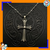 Retro large cross and flame sword pendant necklace for women by HSF Marketplace