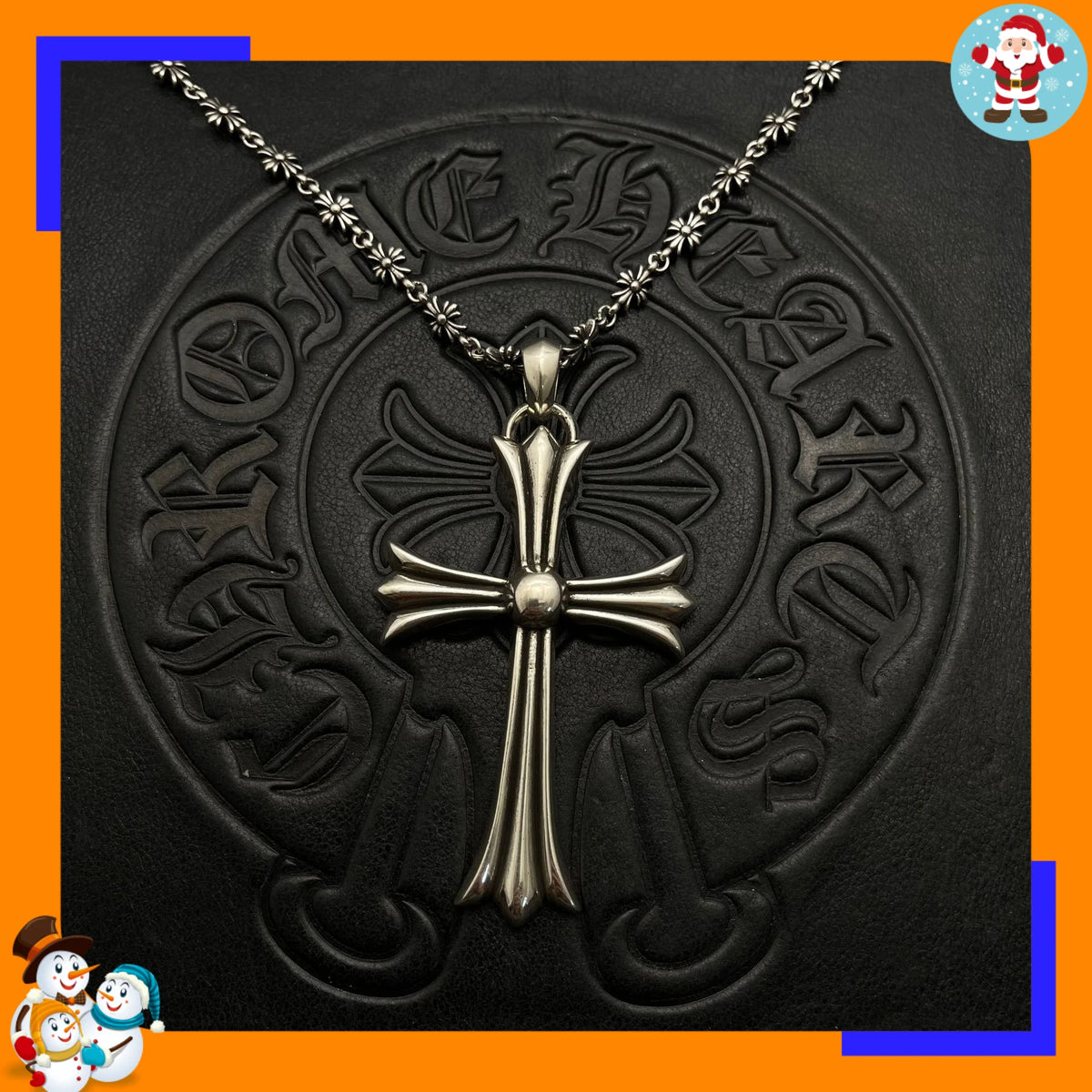 Retro large cross and flame sword pendant necklace for women by HSF Marketplace