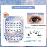 No Glue Self-Adhesive False Eyelashes - Dramatic Volume Natural Wispy Winged Fox Eye Manga Style Fluffy Cat Eye Lashes 7-12mm